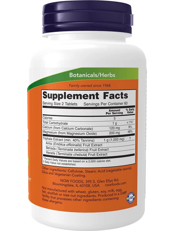 NOW Foods, Triphala 500 mg, 120 tablets on Sale