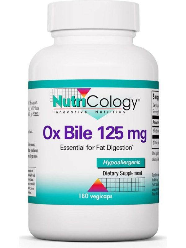 NutriCology, Ox Bile 125 mg Essential for Fat Digestion, 180 vegicaps Fashion