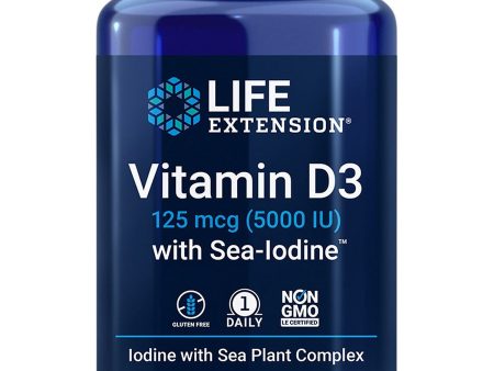 Life Extension, Vitamin D3 with Sea-Iodine™, 125 mcg (5000 IU), 60 capsules Sale