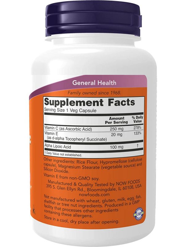 NOW Foods, Alpha Lipoic Acid 100 mg, 120 veg capsules Sale