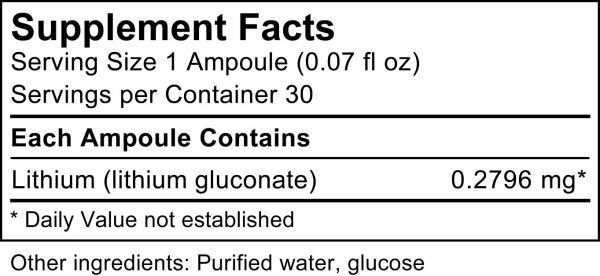 UNDA, Gammadyn Li (Lithium) Dietary Supplement, 30 Ampoules For Sale