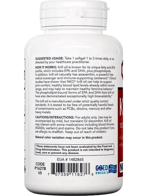 Protocol For Life Balance, Krill Oil, 1,000 mg-Double Strength, 60 Softgels Supply