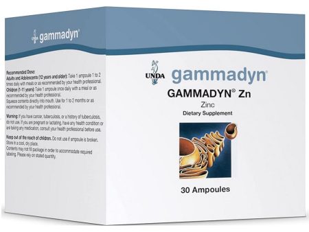 UNDA, Gammadyn Zn (Zinc) Dietary Supplement, 30 Ampoules on Sale