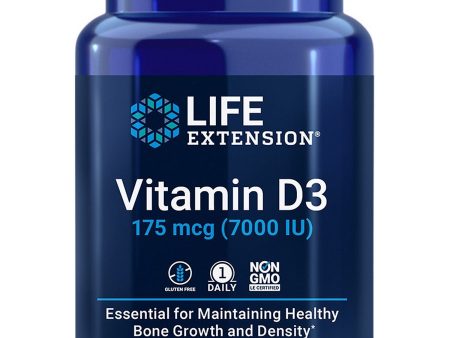 Life Extension, Vitamin D3, 175 mcg (7000 IU), 60 softgels Cheap