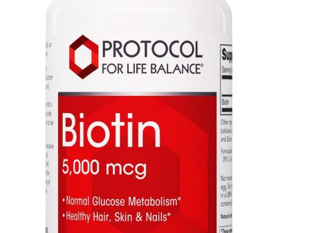 Protocol For Life Balance, Biotin, 5,000 mcg, 90 Veg Capsules For Discount