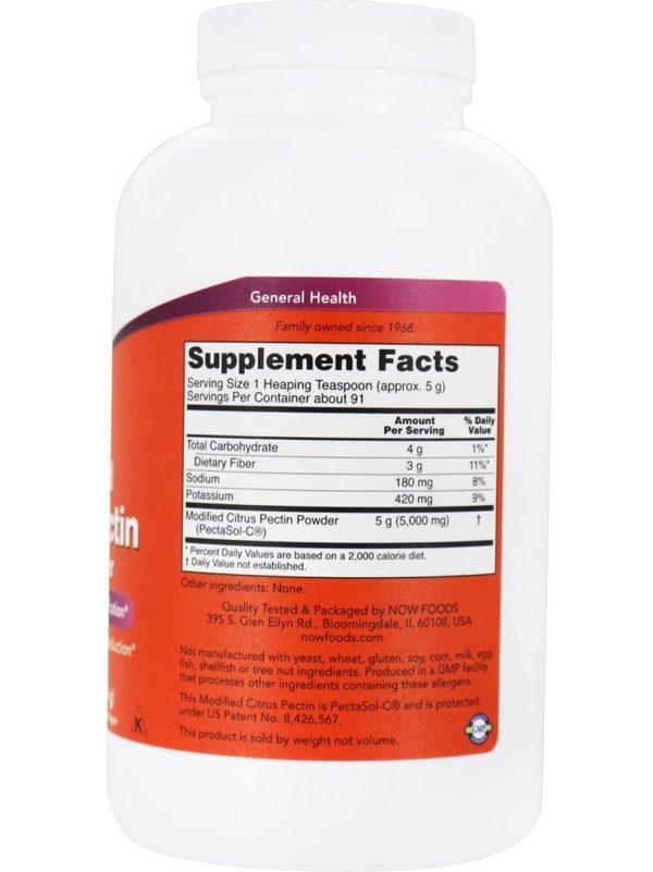 NOW Foods, Modified Citrus Pectin Pure Powder, 1 lb Supply