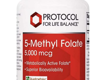 Protocol For Life Balance, 5-Methyl Folate, 5,000 mcg, 50 Veg Capsules Online now