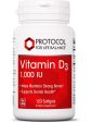 Protocol For Life Balance, Vitamin D3, 1,000 IU, 120 Softgels Online Sale