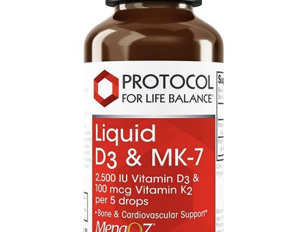 Protocol For Life Balance, Liquid D3 & MK-7, 1 fl oz (30 mL) Hot on Sale