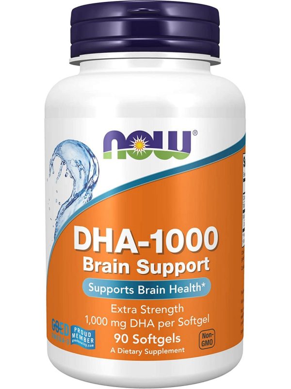 NOW Foods, DHA-1000 Brain Support, Extra Strength, 90 softgels Hot on Sale