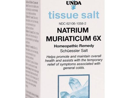 UNDA, Natrium Muriaticum 6X Homeopathic Remedy, 100 Tablets on Sale