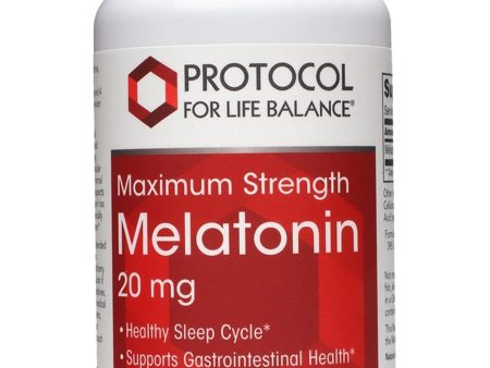 Protocol For Life Balance, Melatonin, Maximum Strength, 20 mg, 90 Veg Capsules Discount