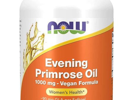 NOW Foods, Evening Primrose Oil 1000 mg Vegan Formula, 90 veggie softgels Hot on Sale