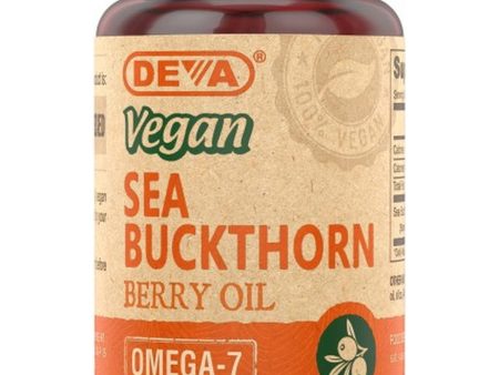 DEVA Nutrition, Vegan Sea Buckthorn Berry Oil, Omega-7, 90 Vegan Caps Supply