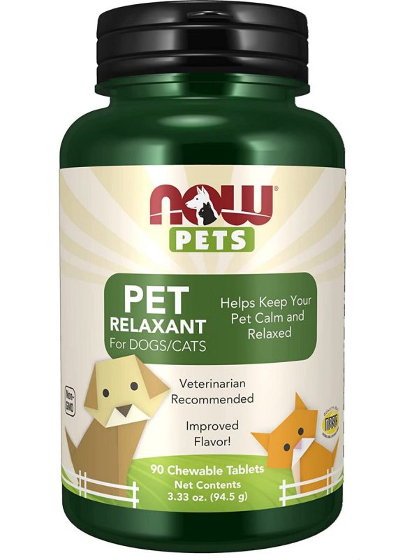 NOW Foods, Pet Relaxant for Dogs Cats, 90 chewable tablets Cheap