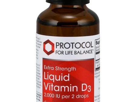 Protocol For Life Balance, Liquid Vitamin D-3, 2000 IU, 1 fl oz (30 mL) For Discount