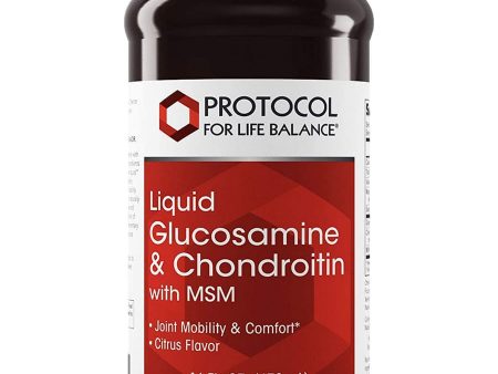 Protocol For Life Balance, Liquid Glucosamine & Chondroitin with MSM, 16 fl oz (473 mL) For Discount