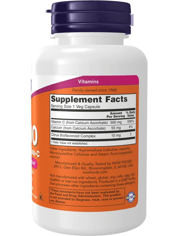 NOW Foods, C-500 Calcium Ascorbate-C, 100 veg capsules Discount