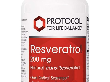 Protocol For Life Balance, Resveratrol, 200 mg, 60 Veg Capsules Supply