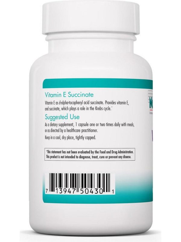 NutriCology, Vitamin E Succinate, 100 Vegetarian Capsules For Discount