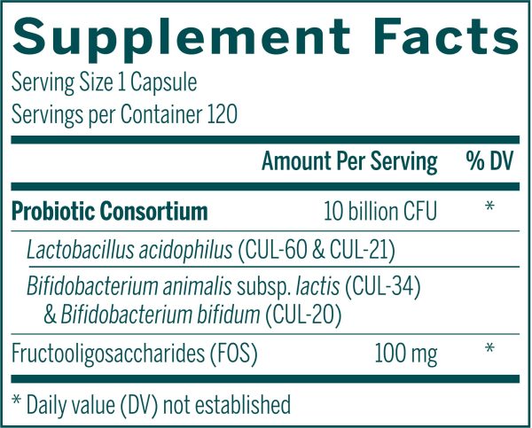 Genestra, HMF Forte Daily Probiotics Supplement, 10 Billion CFU Guaranteed, 120 Vegetarian Capsules Online Hot Sale