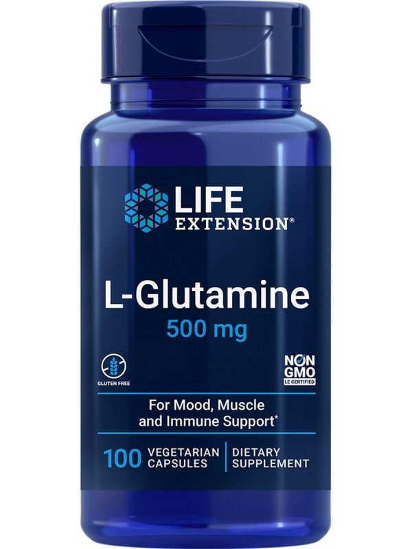 Life Extension, L-Glutamine, 500 mg, 100 vegetarian capsules Sale