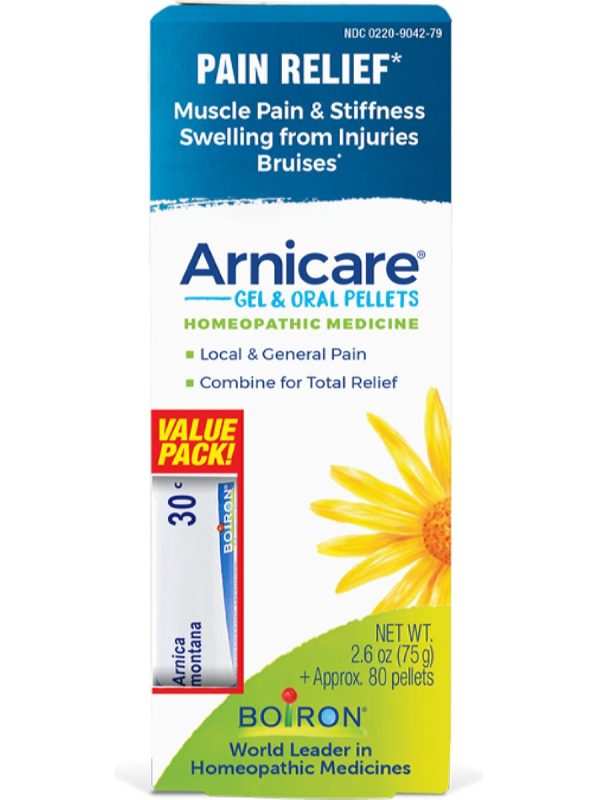 Boiron, Arnicare Gel & Oral Pellets Value Pack, 2.6 oz + 80 Pellets Online