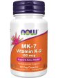 NOW Foods, MK-7 Vitamin K-2 100 mcg, 60 veg capsules Discount