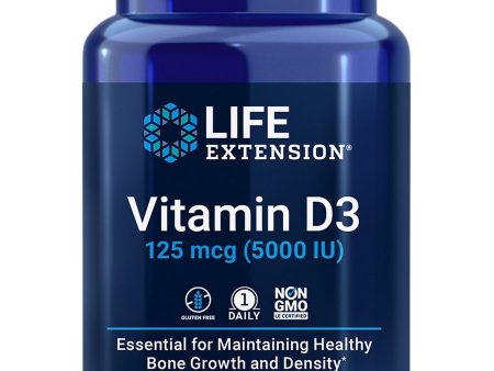 Life Extension, Vitamin D3, 125 mcg (5000 IU), 60 softgels Online Hot Sale