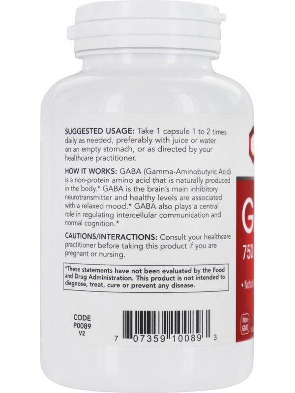 Protocol For Life Balance, GABA, 750 mg, 120 Veg Capsules Online now