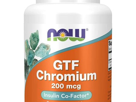 NOW Foods, GTF Chromium 200 mcg, 100 tablets For Sale