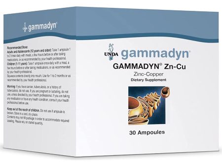 UNDA, Gammadyn Zn-Cu (Zinc-Copper) Dietary Supplement, 30 Ampoules Fashion