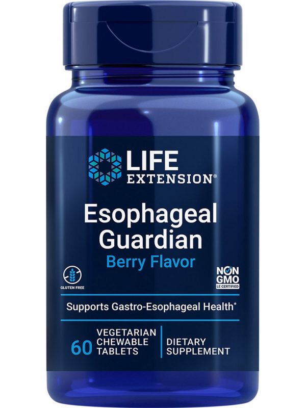 Life Extension, Esophageal Guardian, Berry, 60 vegetarian chewable tablets Supply