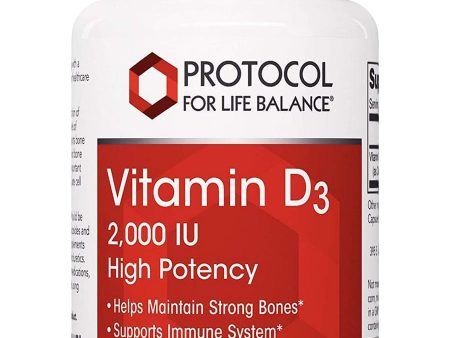 Protocol For Life Balance, Vitamin D3, 2,000 IU, 120 Softgels on Sale