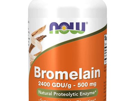 NOW Foods, Bromelain 2400 GDU g 500 mg, 60 veg capsules For Sale