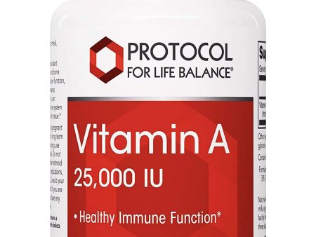 Protocol For Life Balance, Vitamin A, 25,000 IU, 100 Softgels on Sale