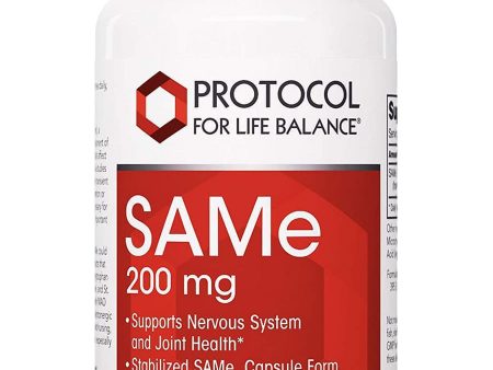 Protocol For Life Balance, SAMe, (S-adenosylmethionine), 200 mg, 60 Veg Capsules on Sale