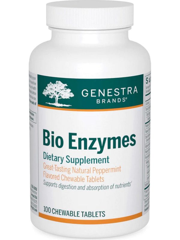 Genestra, Bio Enzymes Dietary Supplement, 100 Chewable Tablets on Sale