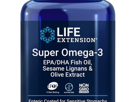 Life Extension, Super Omega-3 EPA DHA Fish Oil, Sesame Lignans & Olive Extract (Enteric Coated), 60 enteric-coated softgels Online now