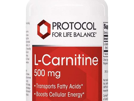 Protocol For Life Balance, L-Carnitine, 500 mg, 60 Veg Capsules on Sale