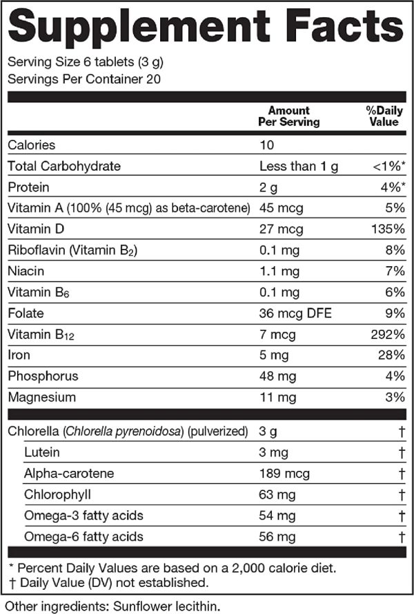 Sun Chlorella, Sun Chlorella, 500mg, 120 Tablets (20-day supply) on Sale