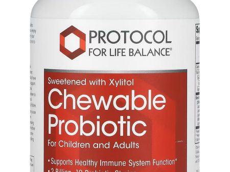 Protocol For Life Balance, Chewable Probiotic 10,000, For Children and Adults, 90 Chewables Online now