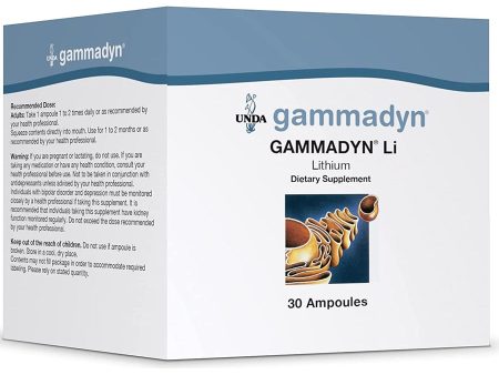 UNDA, Gammadyn Li (Lithium) Dietary Supplement, 30 Ampoules For Sale