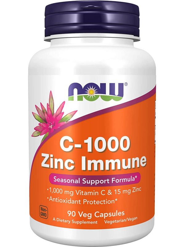 NOW Foods, C-1000 Zinc Immune, 90 veg capsules Cheap