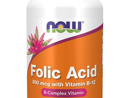 NOW Foods, Folic Acid 800 mcg with Vitamin B-12, 250 tablets For Cheap