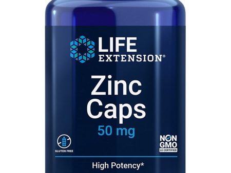 Life Extension, Zinc Caps, 50 mg, 90 vegetarian capsules Supply