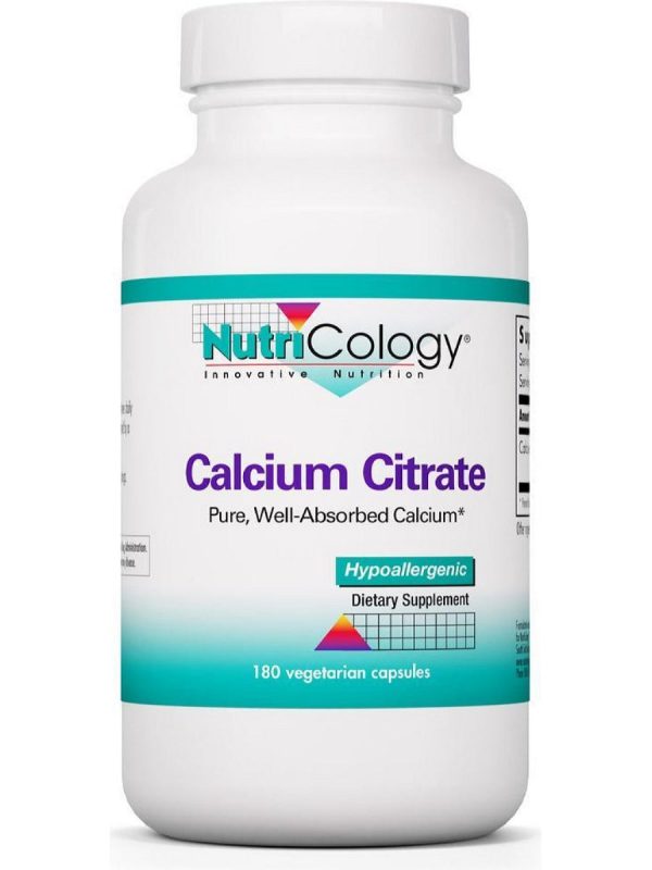 NutriCology, Calcium Citrate Pure, Well-Absorbed Calcium, 180 Vegetarian Capsules Online