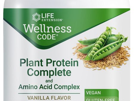 Life Extension, Wellness Code® Plant Protein Complete & Amino Acid Complex, Vanilla, 450 grams Online