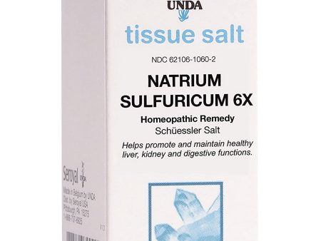 UNDA, Natrium Sulfuricum 6X Homeopathic Remedy, 100 Tablets Hot on Sale