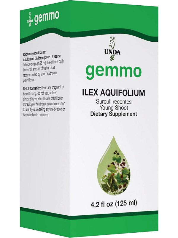 UNDA, gemmo Ilex Aquifolium Dietary Supplement, 4.2 fl oz Cheap